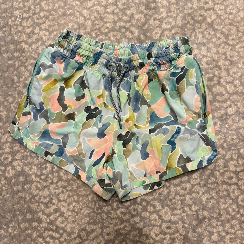 Athleta Girl Multicolor Camouflage Athletic Shorts